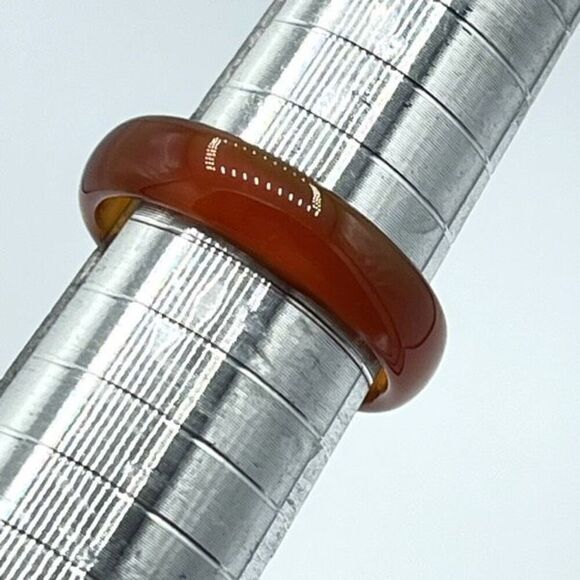 Carnelian crystal stone ring size 7.5 healing all stone no metals - Picture 3 of 8